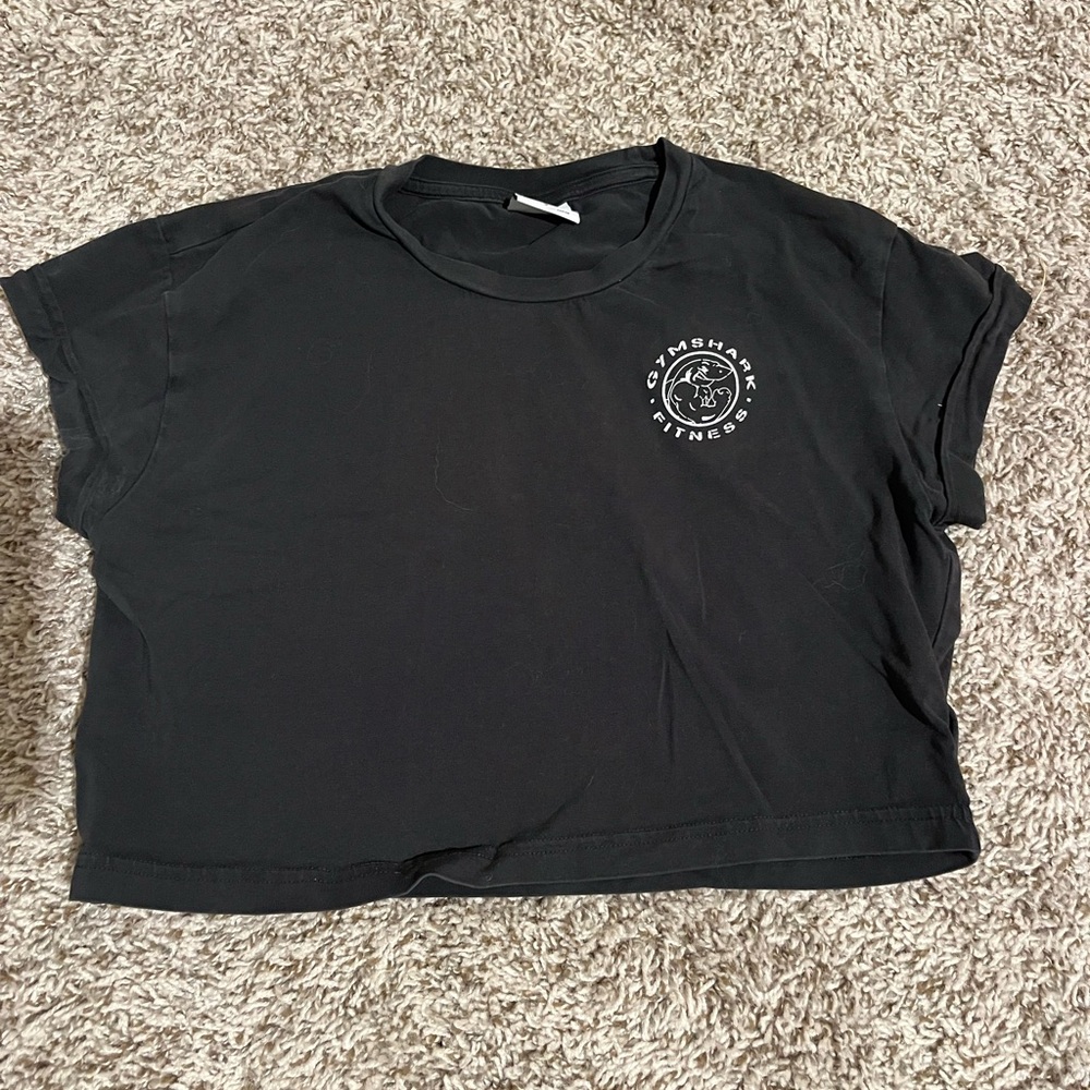 Gymshark Black Boxy Crop T-Shirt